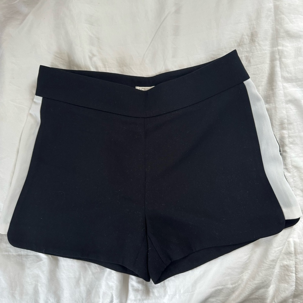 J. Crew High Rise Black and White Short